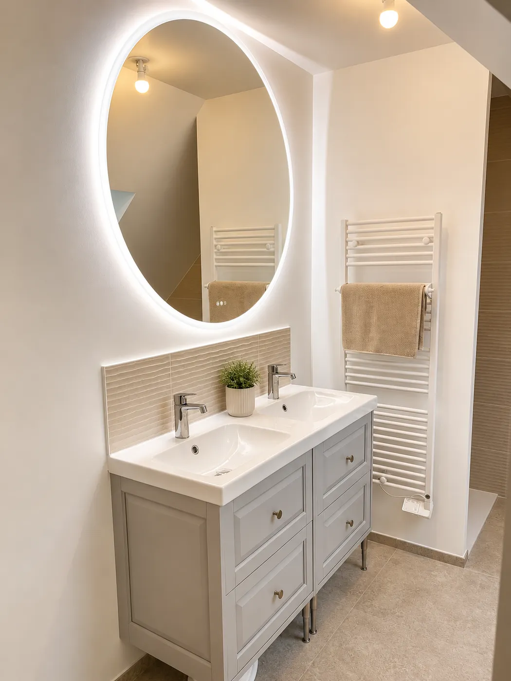 Salle de bain étage — double vasque